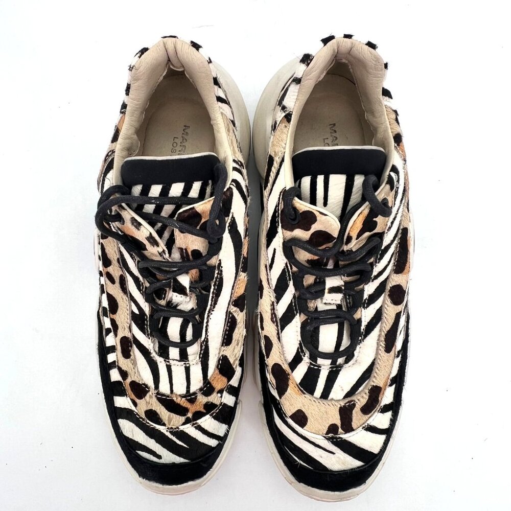 Mark Nason Los Angeles Neo Block Mix Up Animal Print Sneakers Shoes Womens 8.5 - Picture 7 of 16